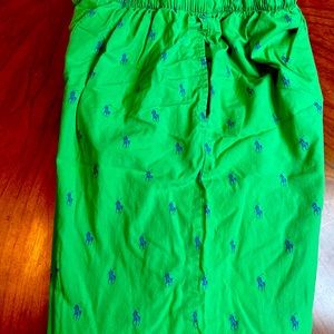 Polo by Ralph Lauren Lounge/Sleep Pants - Green w/ Blue Horse; Medium.